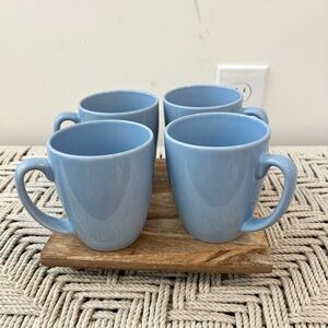 Vintage 80’s Corelle Periwinkle Blue Ceramic Mug Set